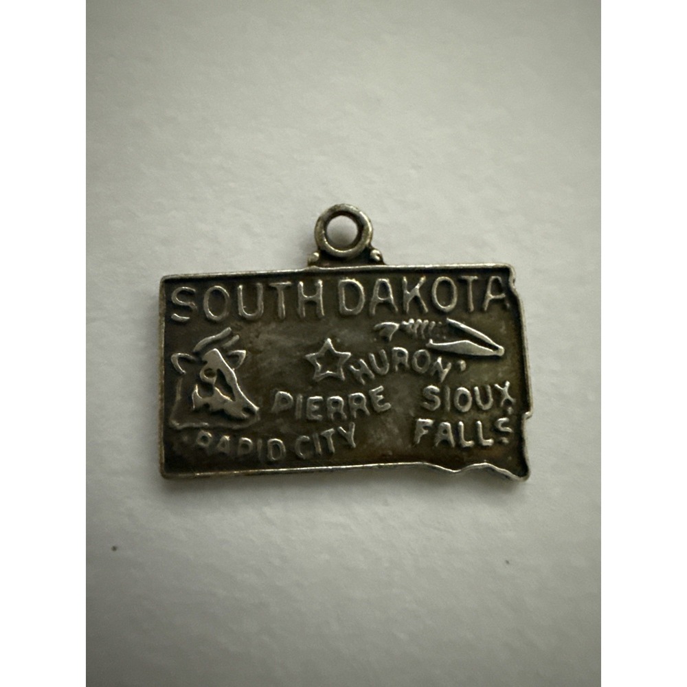 Sterling Silver South Dakota Charm/Pendant